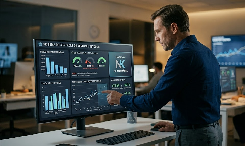 gerente de sistema para vendas e controle de estoque